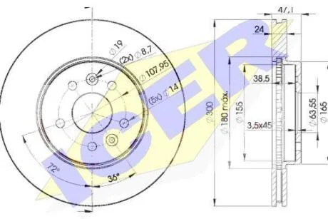 Диск гальмівний ICER 78BD6767-2