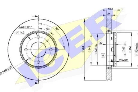 Диск гальмівний ICER 78BD8027-2