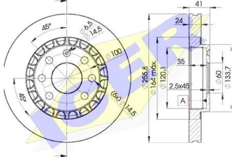 Диск гальмівний ICER 78BD9042-2