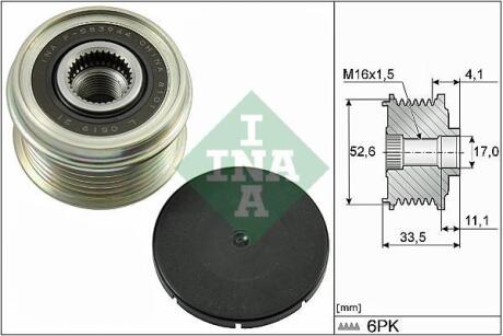 Шкiв генератора INA 535 0025 10