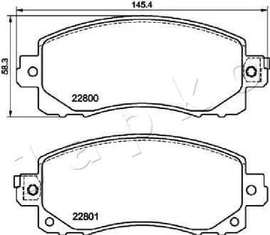 Колодки тормозные передние Subaru Fofester, Impreza, XV (15-) JAPKO 50713