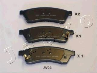 Колодки тормозные дисковые задние Chevrolet Epica (05-) JAPKO 51W03