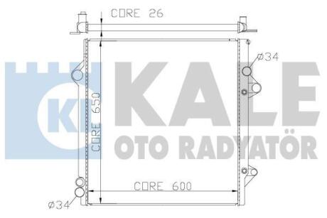 Радіатор охолодження Toyota Fj Cruiser, Land Cruiser Radiator OTO RADYATOR Kale 342180