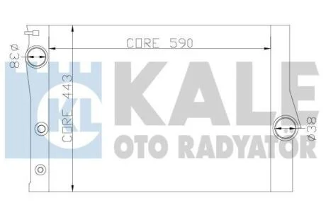 Радіатор охолодження двигуна BMW X5 E70, F15, X6 E71, F16 (06-19) 2.0i, 3.0i, 3.0D OTO RADYATOR Kale 342235