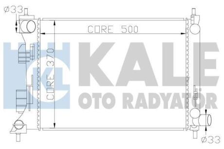 Радіатор охолодження двигуна Hyundai Accent IV, Veloster/KIA Rio III (10-) 1.25i, 1.4 CVVT, 1.6 GDi OTO RADYATOR Kale 342285