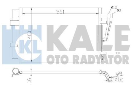 Радіатор кондиціонера Hyundai Elantra, i30/KIA Ceed (568X391X16) (06-12) 1.4, 1.6, 2.0 CVVT OTO RADYATOR Kale 379200