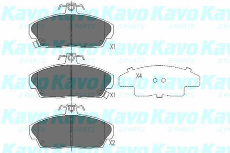 Комплект гальмівних колодок PARTS KAVO KBP-2006