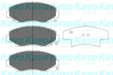 Комплект гальмівних колодок PARTS KAVO KBP-2034