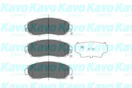 Комплект гальмівних колодок PARTS KAVO KBP-2046