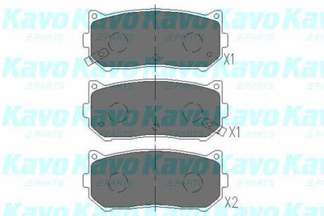 Комплект гальмівних колодок PARTS KAVO KBP-4001