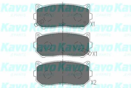 Комплект гальмівних колодок PARTS KAVO KBP-4001