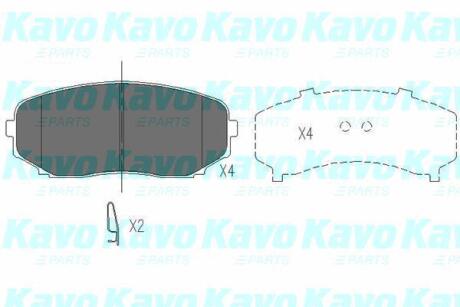 Комплект гальмівних колодок PARTS KAVO KBP-4558