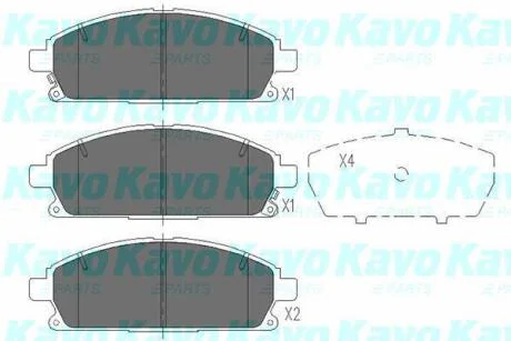 Комплект гальмівних колодок PARTS KAVO KBP-6515