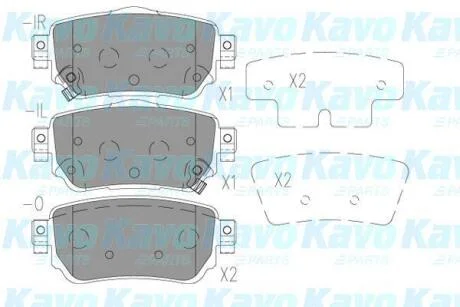 Комплект гальмівних колодок PARTS KAVO KBP-6615