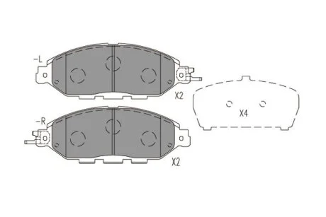 Комплект гальмівних колодок PARTS KAVO KBP-6623