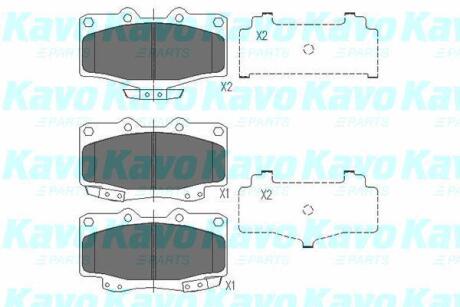 Комплект гальмівних колодок PARTS KAVO KBP-9004