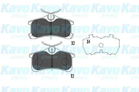 Комплект гальмівних колодок PARTS KAVO KBP-9017
