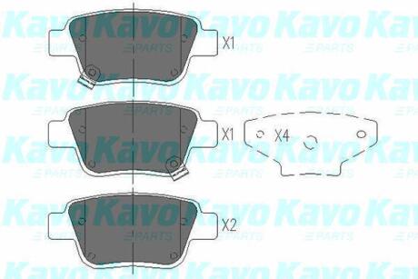 Комплект гальмівних колодок PARTS KAVO KBP-9019