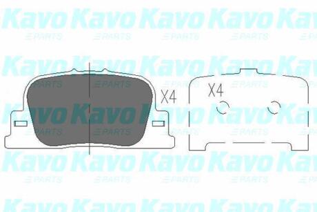 Комплект гальмівних колодок PARTS KAVO KBP-9069