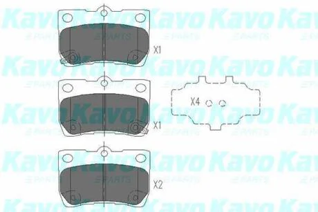 Комплект гальмівних колодок PARTS KAVO KBP-9083