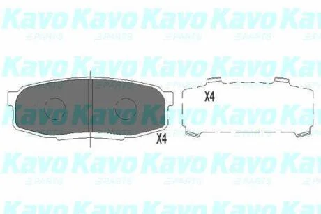 Комплект гальмівних колодок PARTS KAVO KBP-9099