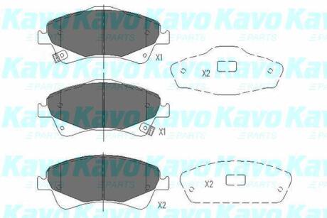 Комплект гальмівних колодок PARTS KAVO KBP-9103