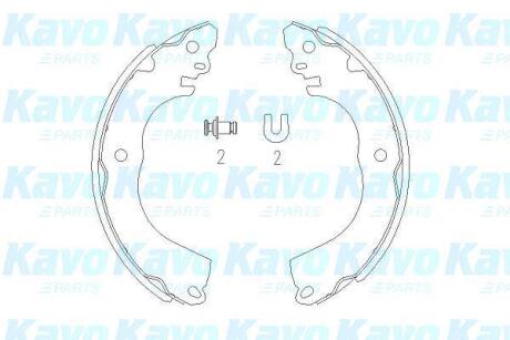 Комплект гальмівних колодок PARTS KAVO KBS-7416