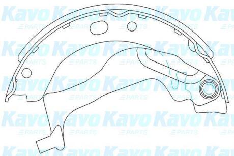 Комплект гальмівних колодок PARTS KAVO KBS-9909