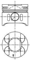 Поршень KOLBENSCHMIDT 41014600