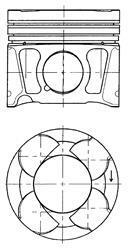 A_Поршень, комплект FIAT 83,40 08- KOLBENSCHMIDT 41070620