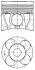 Поршень з кільцями OPEL 79,5 1,7 CDTI A17DT/Z17DT (KS) KOLBENSCHMIDT 41071620 (фото 1)