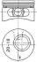Поршень з кільцями OPEL 86.50 2.0 16V 20SEH/20XE/X20SE (KS) KOLBENSCHMIDT 90245610 (фото 1)