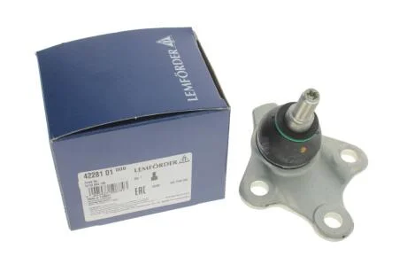 Опора кульова RENAULT DUSTER, CAPTUR 15- перед. міст низ LEMFORDER 42281 01