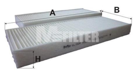 Фільтр салону NISSAN NAVARA, PATHFINDER 05- (2шт.) M-FILTER K9075-2