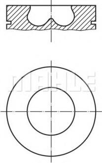 Поршень з кільцями FORD 90.4 TRANSIT 2.4 TDCI 2004- (MAHLE) MAHLE / KNECHT 013 PI 00107 002
