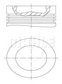 Поршень з кільцями VAG 81.51 CFFA/CFFB/CFGB/CFGC (MAHLE) MAHLE / KNECHT 028 PI 00116 002