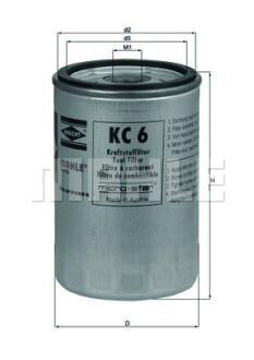 Паливний фільтр MAHLE / KNECHT KC6