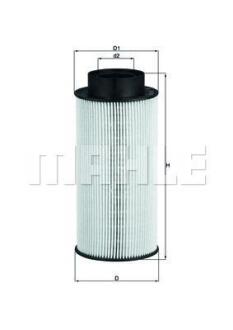 Паливний фільтр MAHLE / KNECHT KX182D