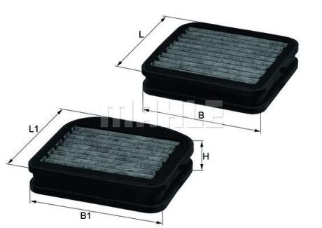 Фiльтр салону MAHLE / KNECHT LKK72/S