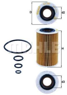 Масляний фiльтр MAHLE / KNECHT OX260D