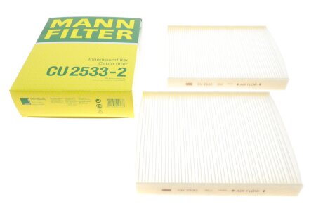 Фільтр салону (к-кт) -FILTER MANN CU 2533-2