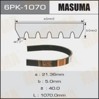 Ремінь поліклінової (6PK-1070) MASUMA 6PK1070