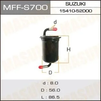 Фільтр паливний Suzuki Grand Vitar 2.7 (-09) (MFF-S700) MASUMA MFFS700