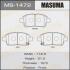 Колодки гальмівні передн Toyota Corolla (00-06), Prius (00-11), Yaris (01-05) (MS-1472) MASUMA MS1472 (фото 1)