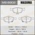 Колодки гальмівні передн Honda Accord, Civic (08-) (MS-8902) MASUMA MS8902 (фото 1)