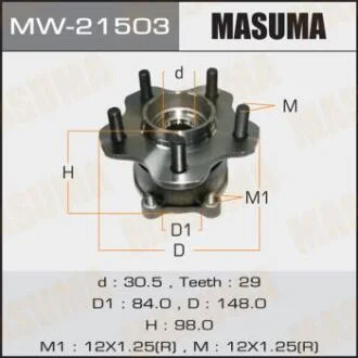 Маточина колеса заднього у зборі з підшипником Nissan Murano (04-08), Teana (03-13) (с ABS) (MW-21503) MASUMA MW21503