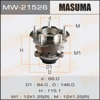 Маточина колеса задній Nissan QASHQAI, X-TRAIL/T31 (з ABS) MASUMA MW21526
