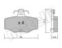 Комплект гальмівних колодок (дискових) Metelli 22-0199-0 (фото 1)