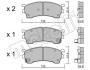 Комплект гальмівних колодок (дискових) Metelli 22-0223-1 (фото 1)