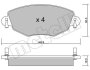 Комплект гальмівних колодок (дискових) Metelli 22-0318-0 (фото 2)